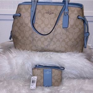 A (GENTLY USED) Coach Carryall purse and NWT matching Coach wallet!